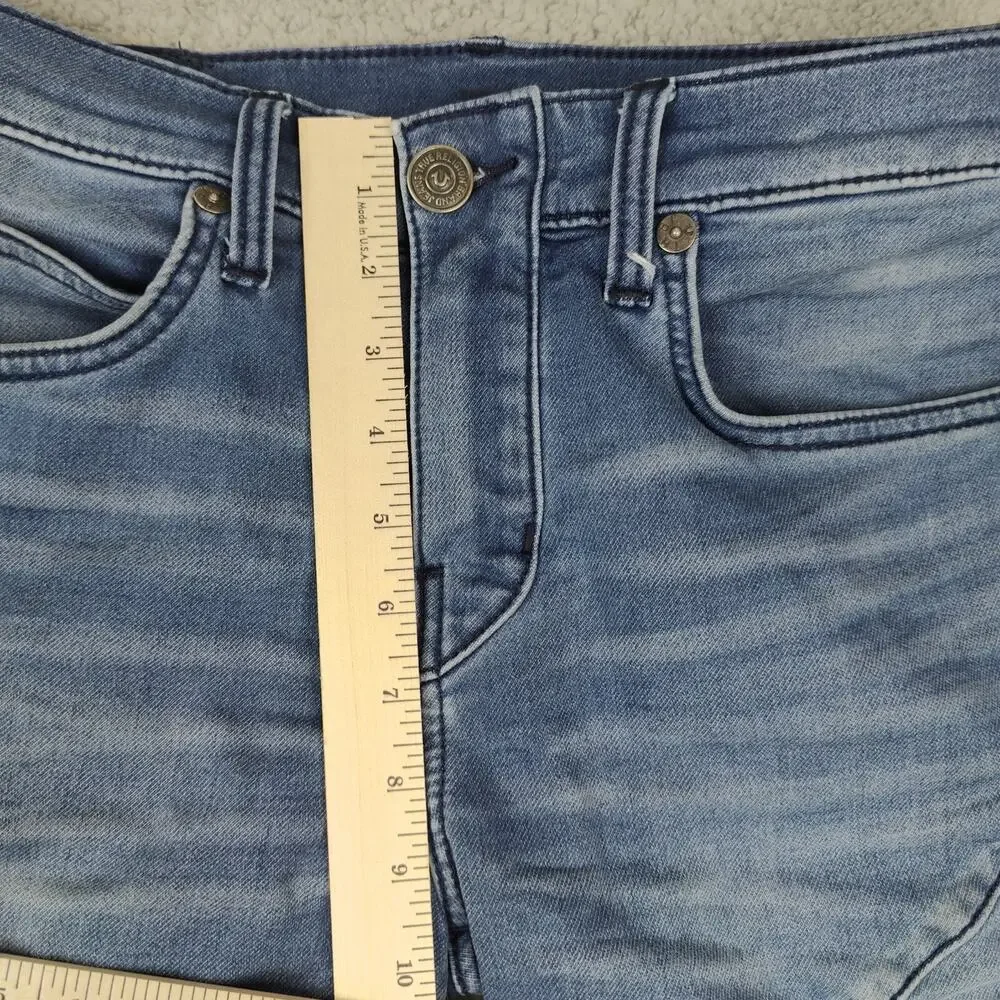 True Religion Rocco Jeans Mens 30X33 Blue Relaxed Skinny Jeans Denim Retro Look